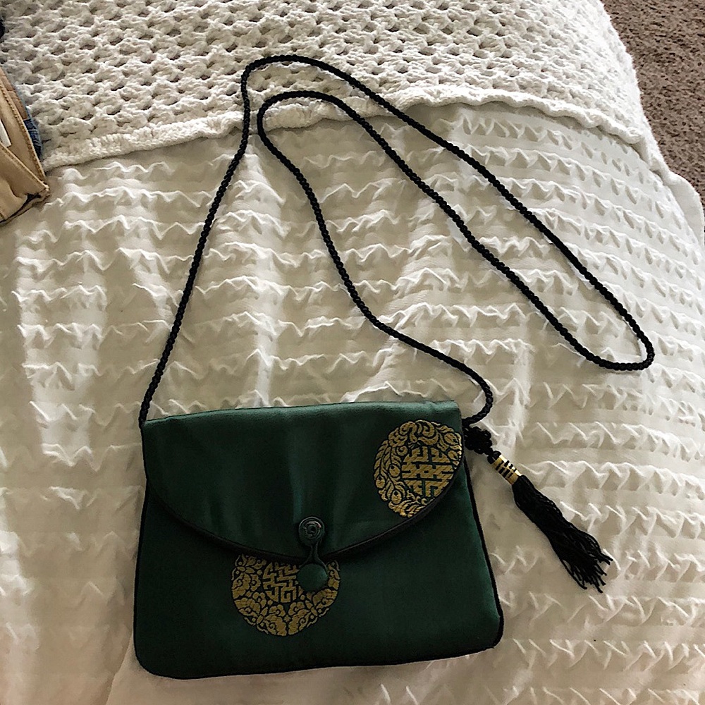 Pure silk oriental handbag